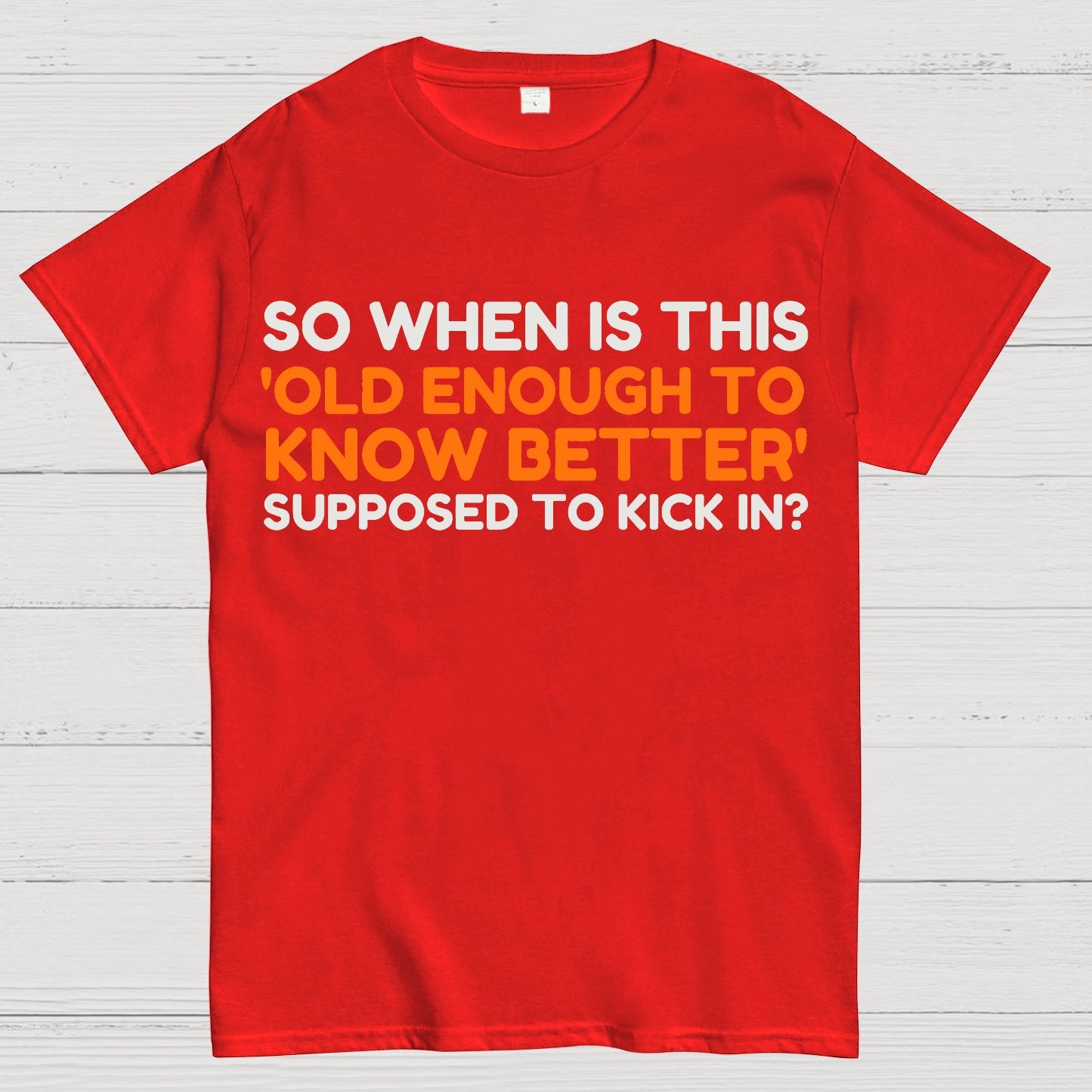 Old Enough To Know Better Geek T-Shirt