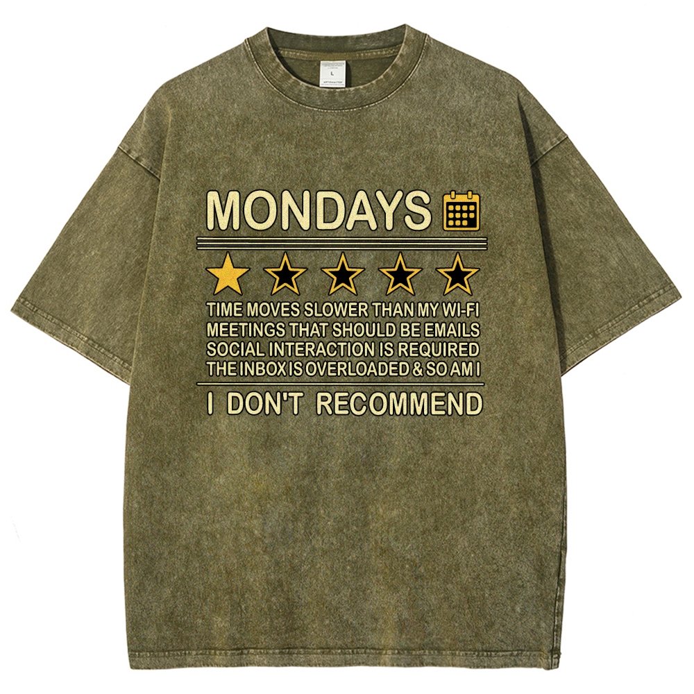 I Don't Recommend Mondays Vintage Distressed T-shirt