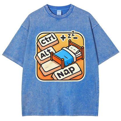 Ctrl+Alt+Nap Vintage Distressed T-shirt