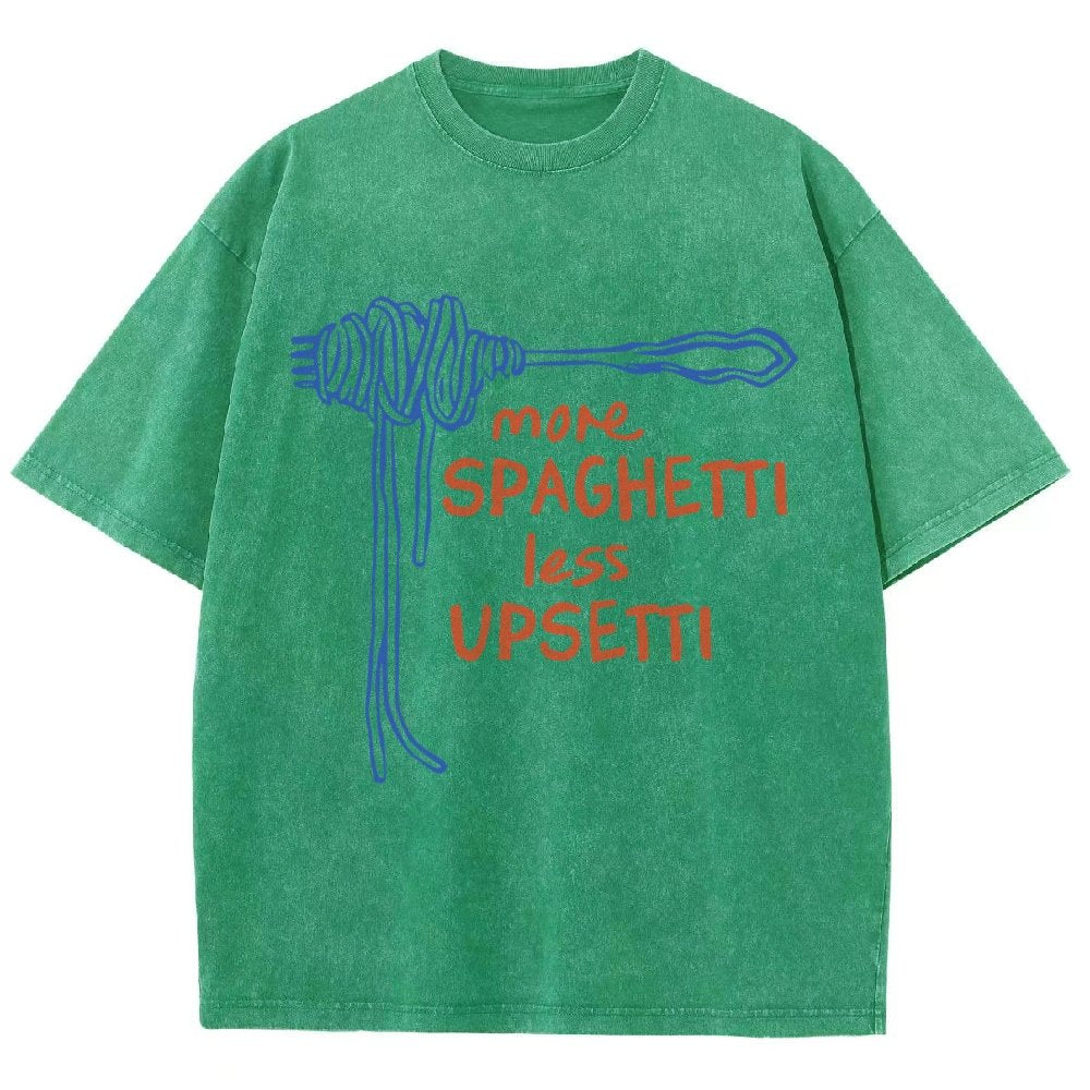 More Spaghetti Less Upsetti  Vintage Distressed T-shirt