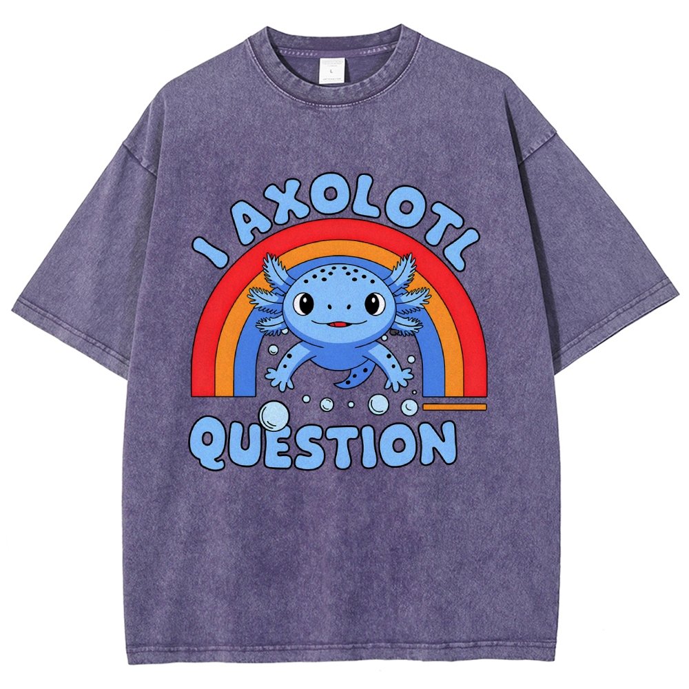 Cute Axolotl I axolotl questions Vintage Distressed T-shirt