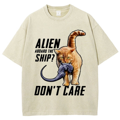 Top Cat Alien Aboard The Ship Don’t Care Vintage Distressed T-shirt