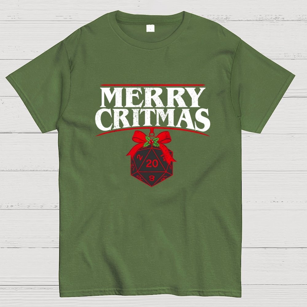 Merry Critmas D20 Holiday Geek T-Shirt