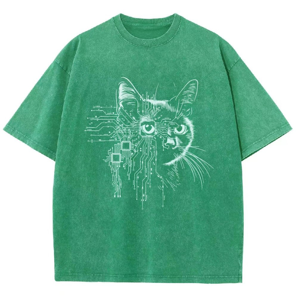 Future Cat Vintage Distressed T-shirt