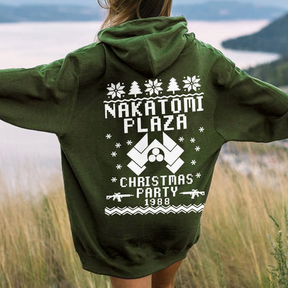 Now I Have a Machine Gun Ho-Ho-Ho Printed Back Unisex Cotton Hoodie