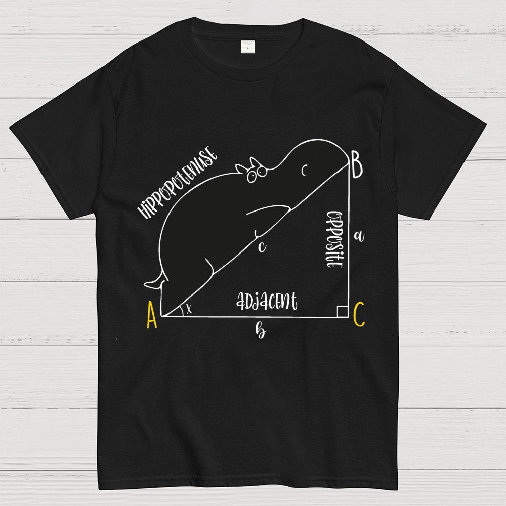 Interesting Math, Cute Hippo, Math Geek T-Shirt