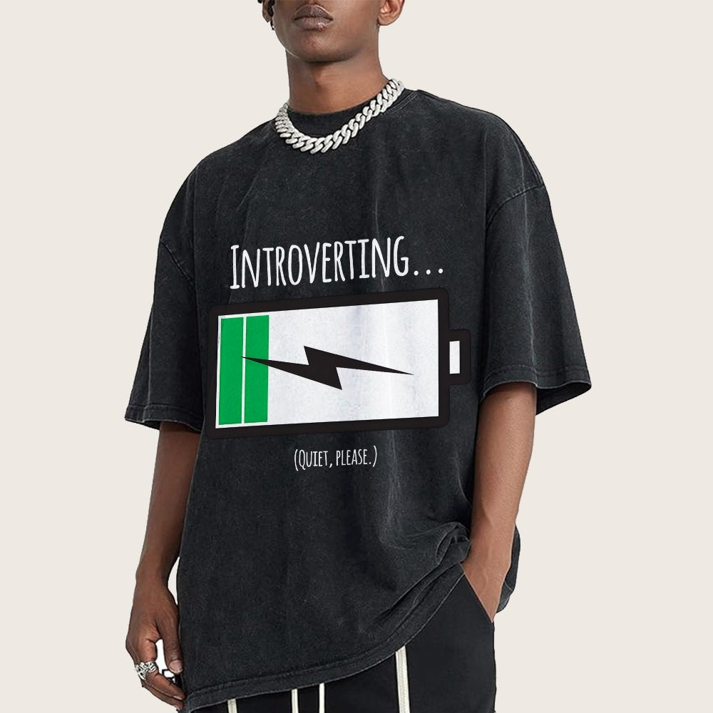 Introverting Vintage Distressed T-shirt