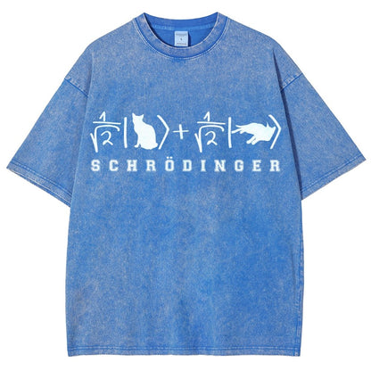 Schrödinger's Cat Vintage Distressed T-shirt