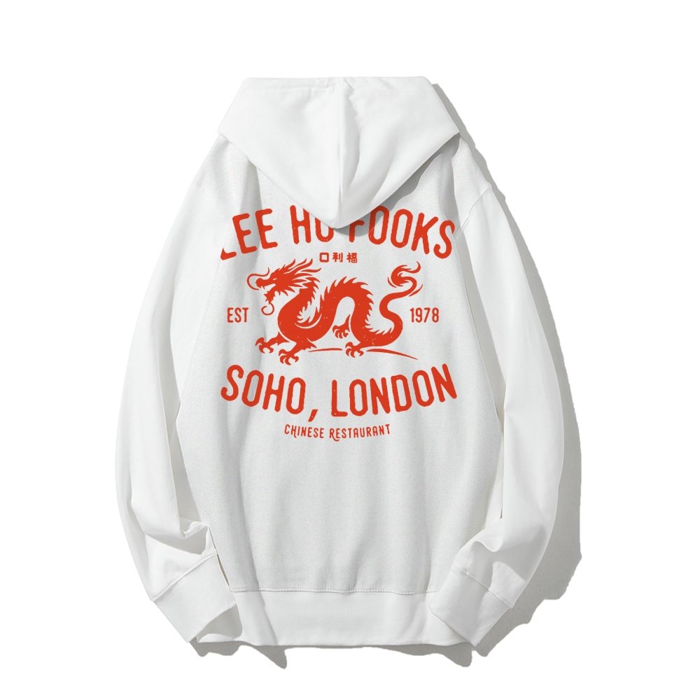 Lee Ho Fooks Printed Back Cotton Hoodie