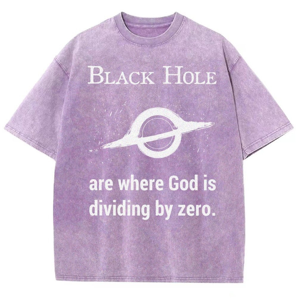 Black Holes Are Where God Is Dividing By Zero Vintage Distressed T-shirt