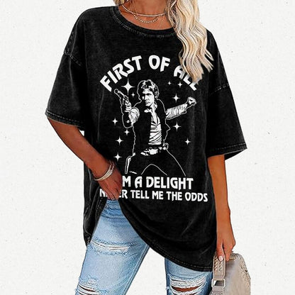 First Of All I'm A Delight Vintage Distressed T-shirt