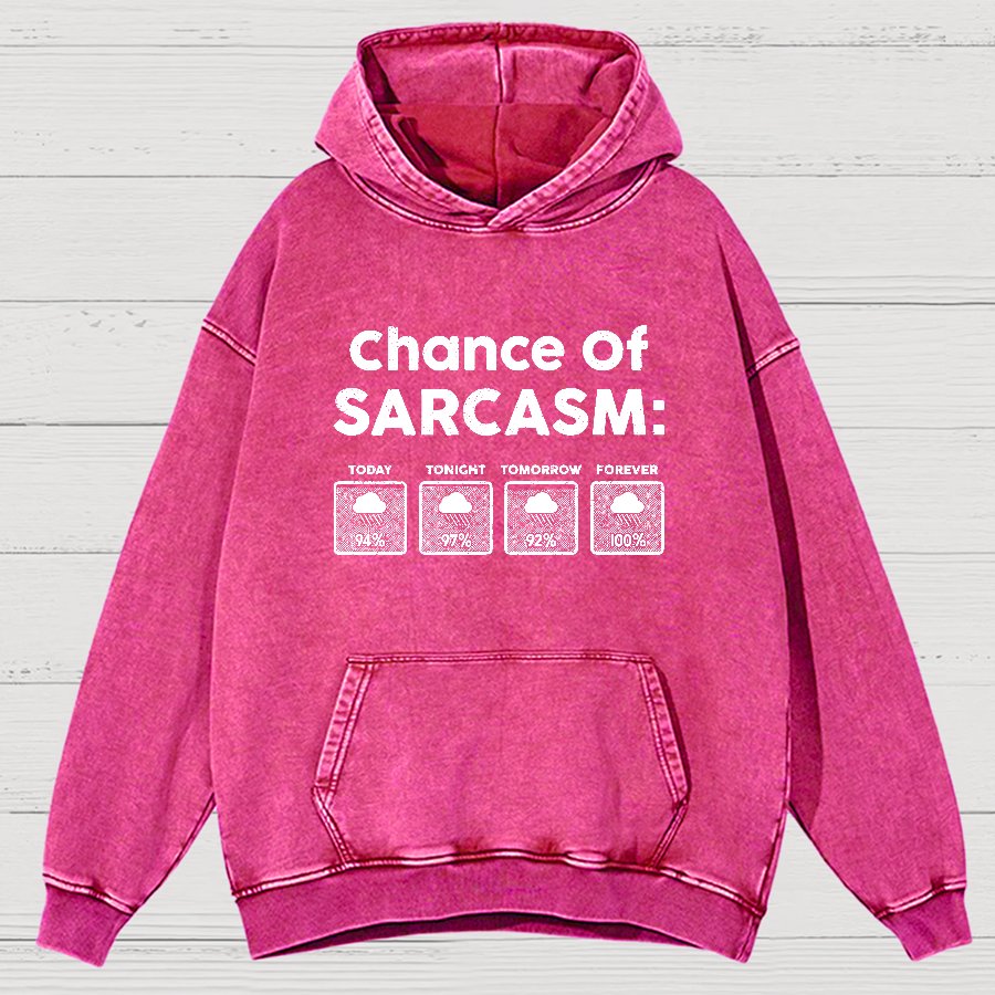 Chance of Sarcasm, 100% Forecasted Nice Guy Vintage Distressed Hoodie