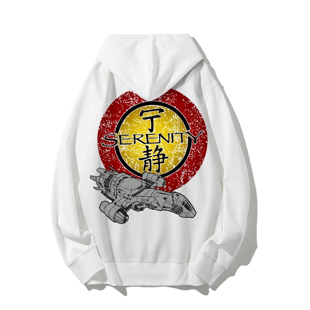 Firefly Mysterious Spacecraft Printed Back Cotton Hoodie