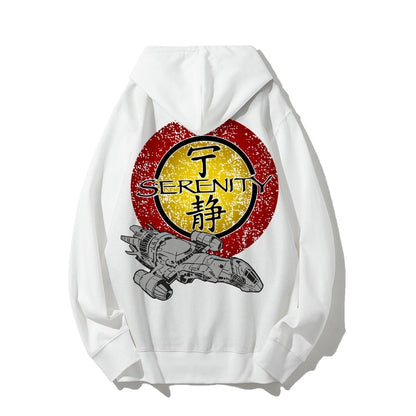 Firefly Mysterious Spacecraft Printed Back Cotton Hoodie