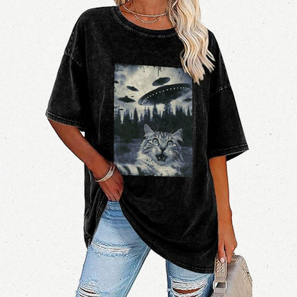 Funny cat emoji pack Vintage Distressed T-shirt