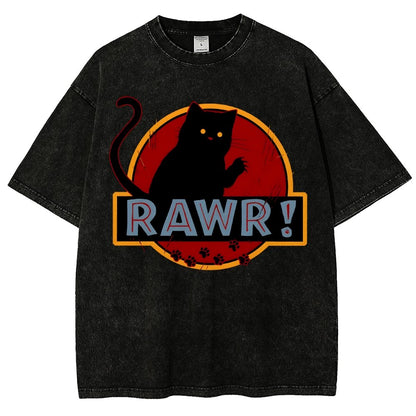 Rawr！Vintage Distressed T-shirt