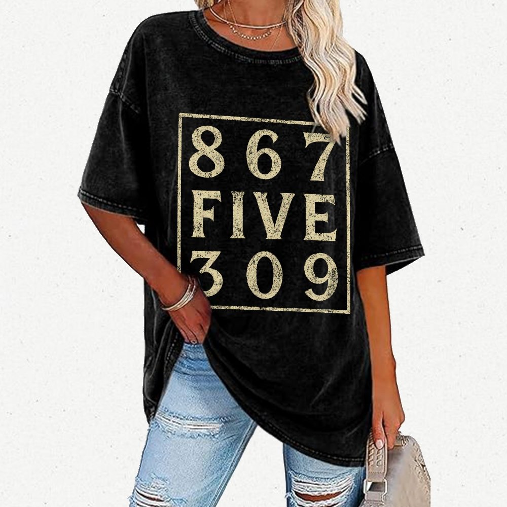 Music 867 Five 309 80S Pop Music  Vintage Distressed T-shirt