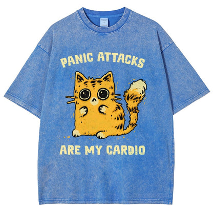 Panic Attacks Are My Cardio Vintage Distressed T-shirt