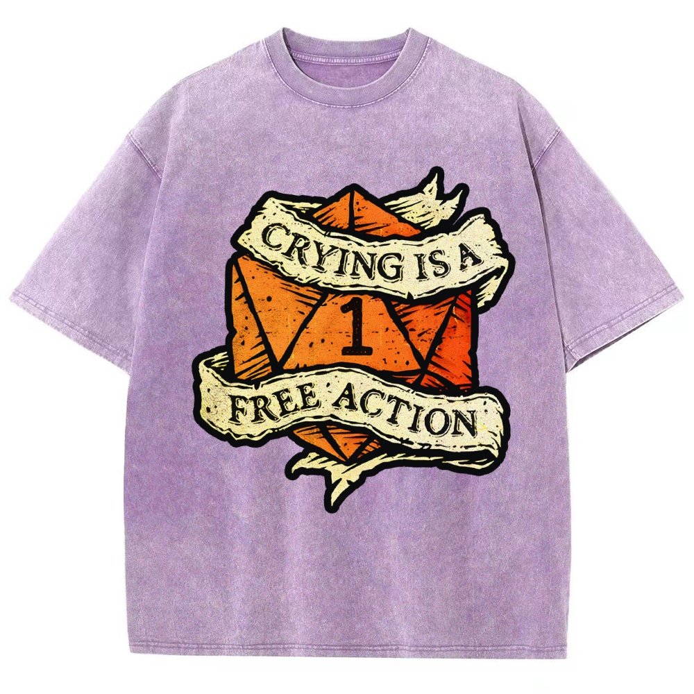 Crying is a free action Vintage Distressed T-shirt