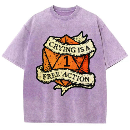 Crying is a free action Vintage Distressed T-shirt