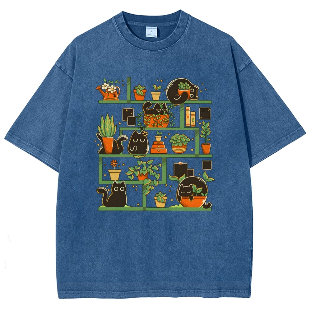 Kitten Garden Vintage Distressed T-shirt