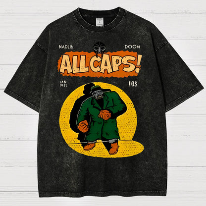 Hip-Hop Mf Graphic Vintage Distressed T-shirt