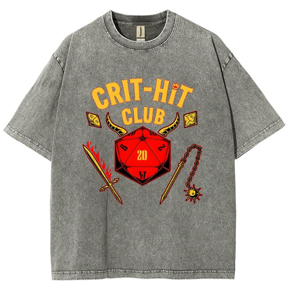 Crit-Hit Club Vintage Distressed T-shirt