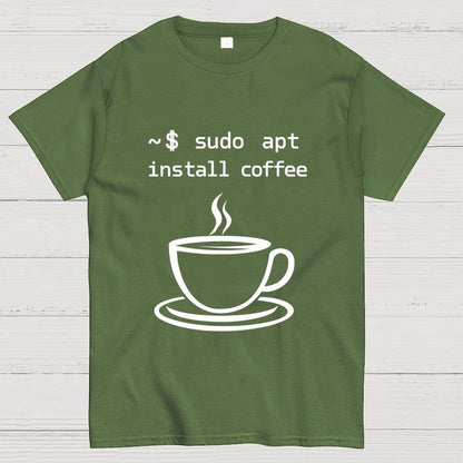 Sudo Apt-Get Install Coffee Geek T-Shirt