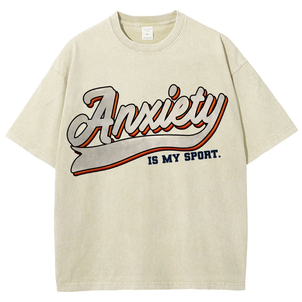 Anxiety Is My Sport Vintage Distressed T-shirt