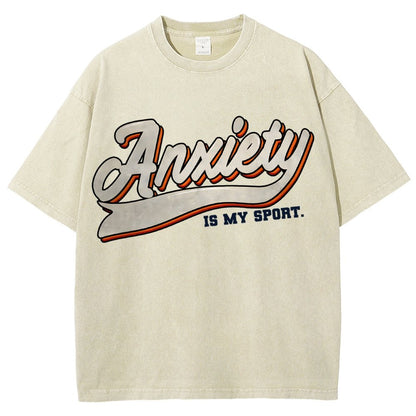 Anxiety Is My Sport Vintage Distressed T-shirt
