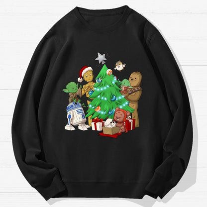 Light Side of the Tree Christmas Geek Cotton Sweatshirt