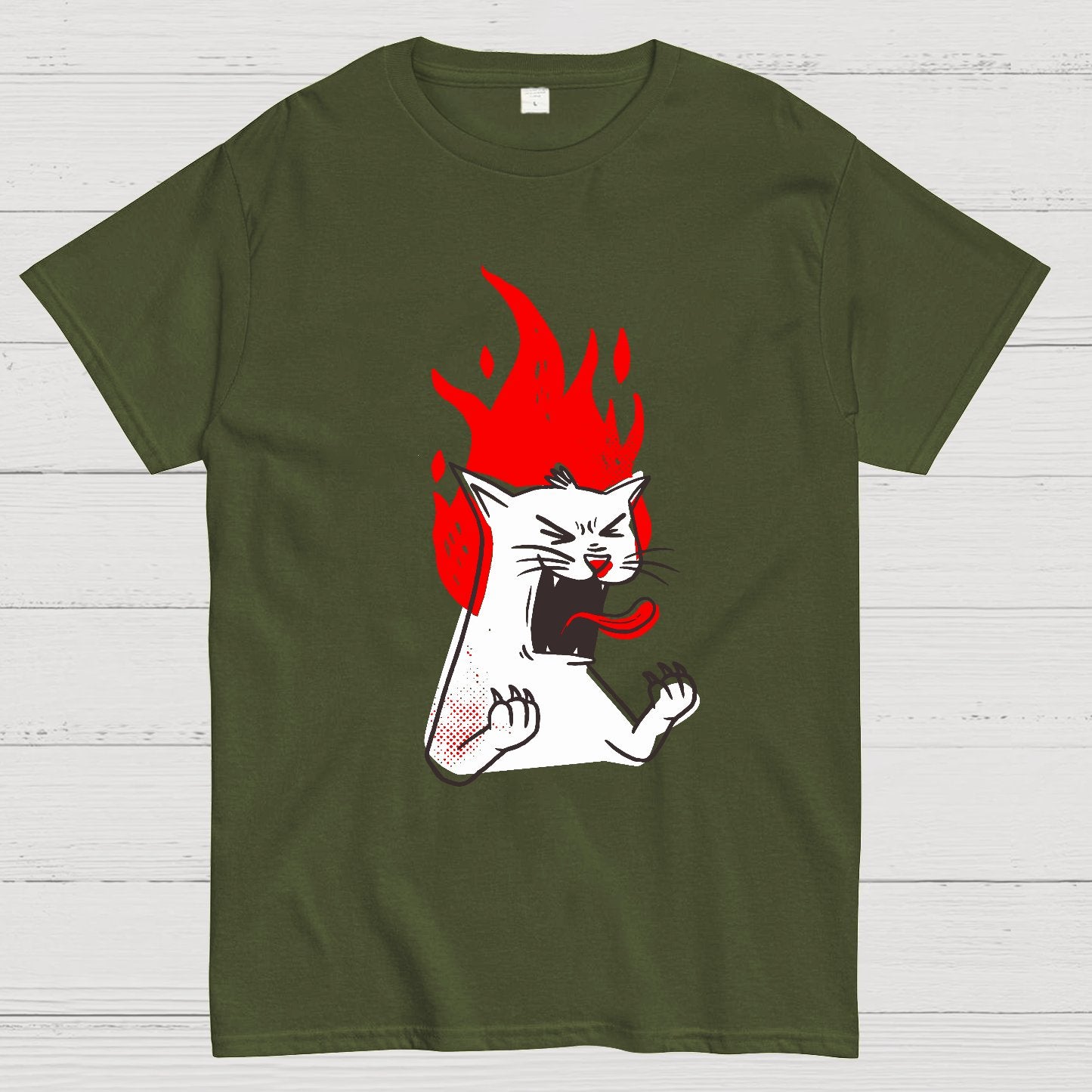 Angry Cat Geek T-Shirt
