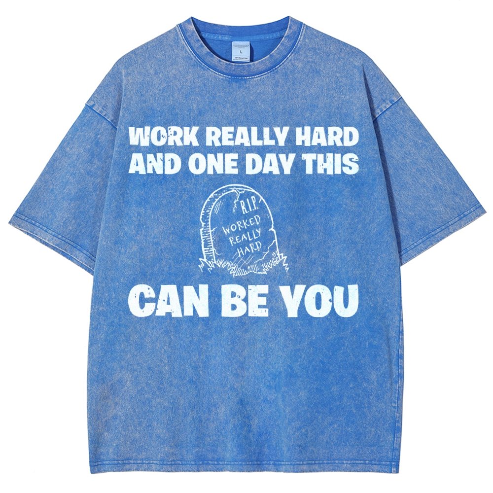 R.I.P. Worked Really Hard Vintage Distressed T-shirt