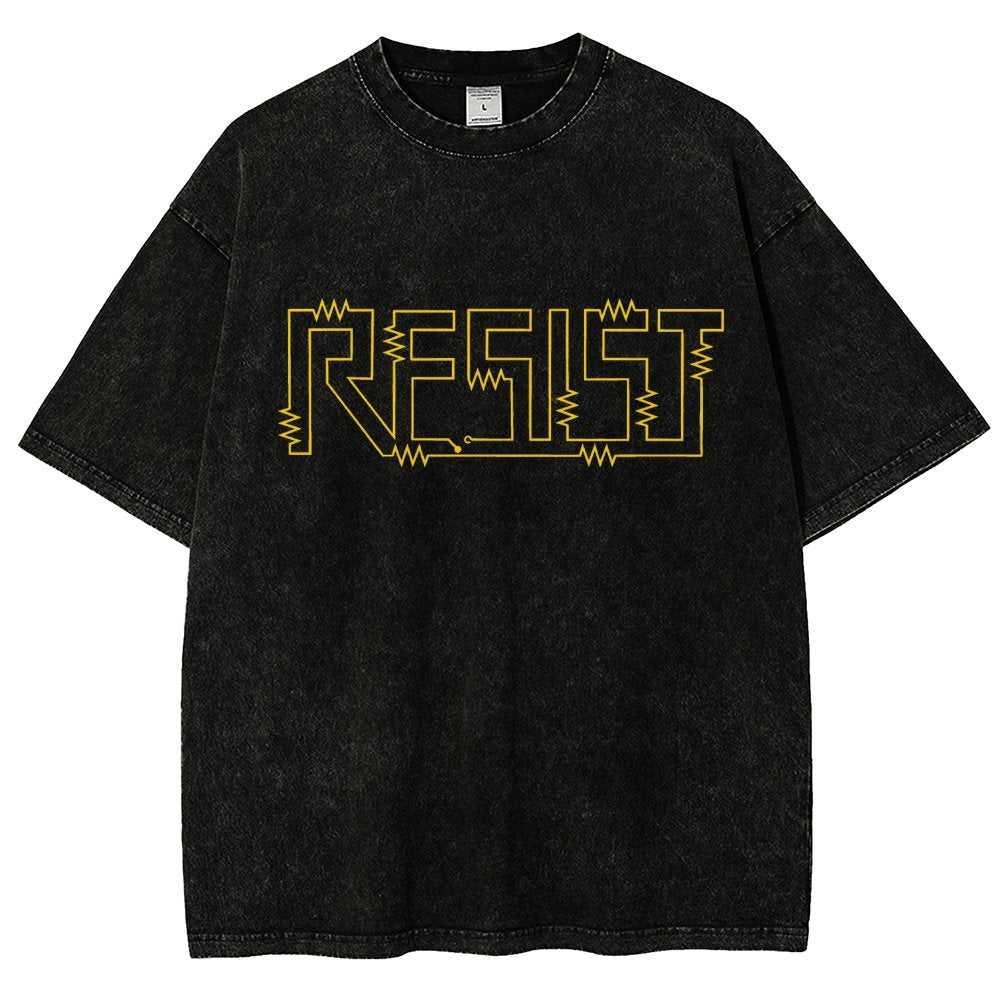 Resist Vintage Distressed T-shirt