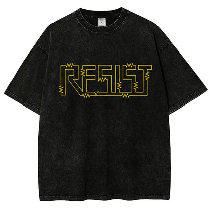 Resist Vintage Distressed T-shirt
