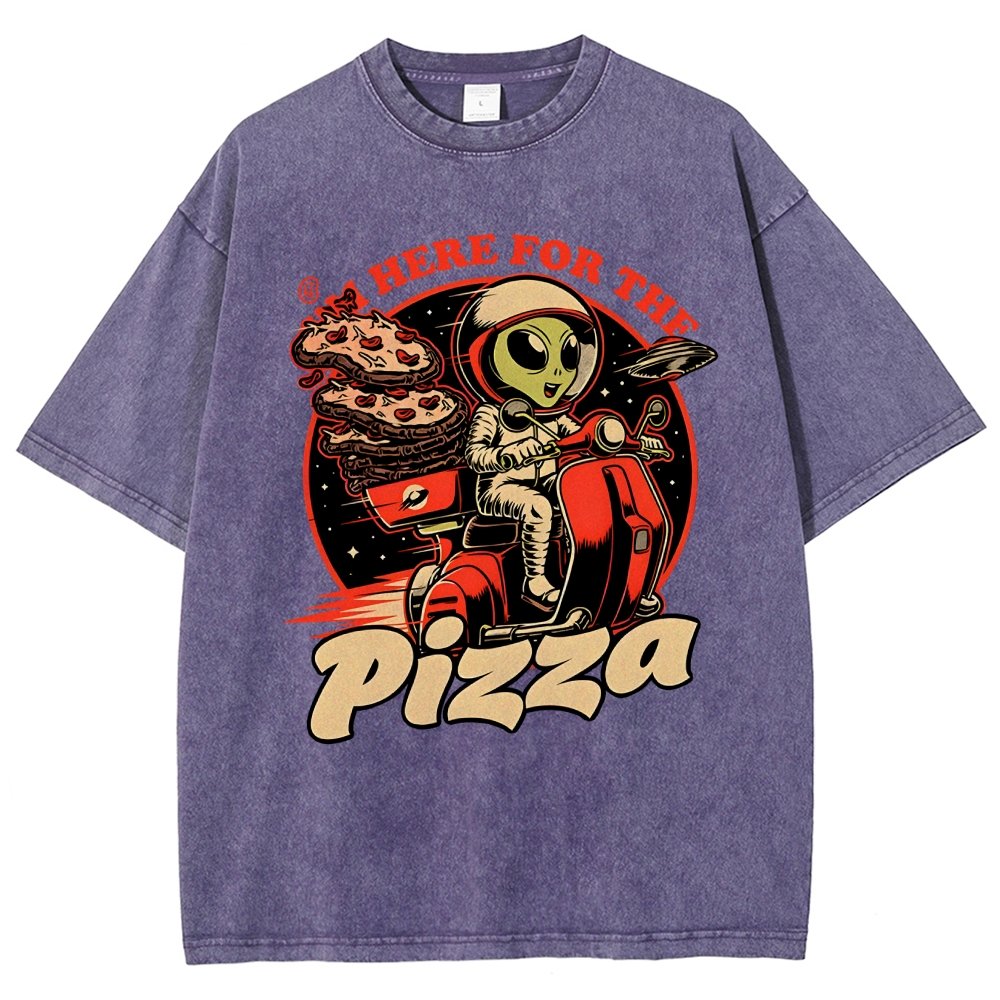 Space Pizza Delivery Vintage Distressed T-shirt