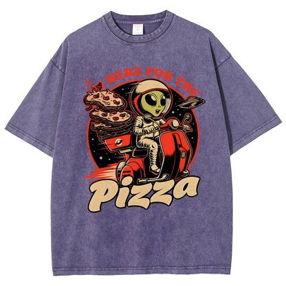 Space Pizza Delivery Vintage Distressed T-shirt