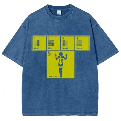 Five Elements Vintage Distressed T-shirt
