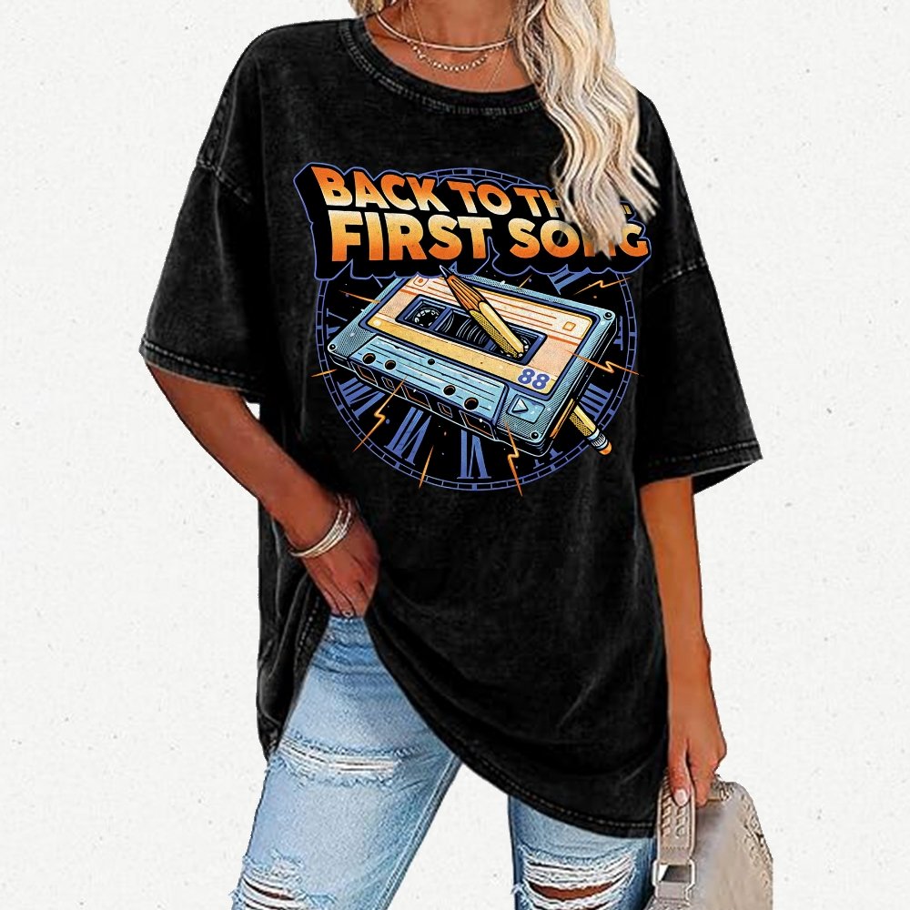 Back to the First Song Vintage Distressed T-shirt