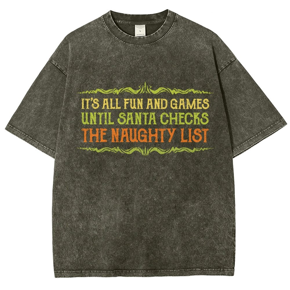 The Naughty List Vintage Distressed T-shirt