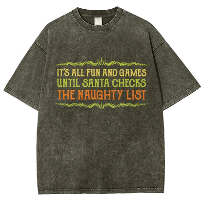 The Naughty List Vintage Distressed T-shirt