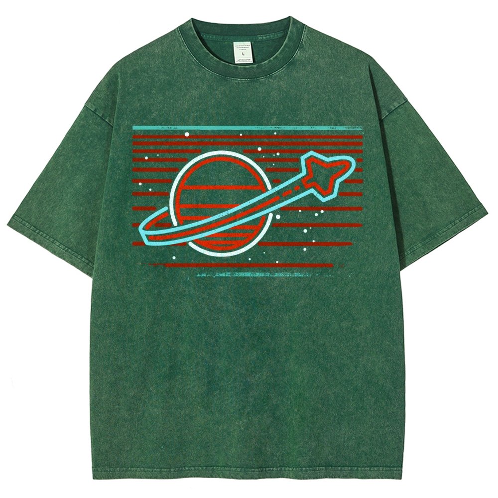 Retro Space Launch Vintage Distressed T-shirt