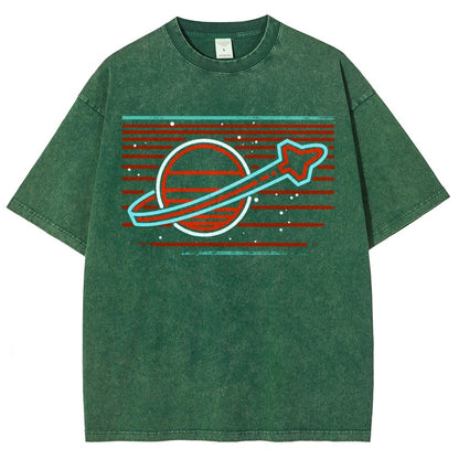 Retro Space Launch Vintage Distressed T-shirt
