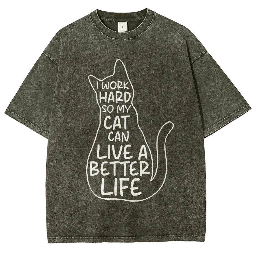 Work hard Vintage Distressed T-shirt