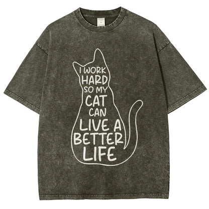 Work hard Vintage Distressed T-shirt