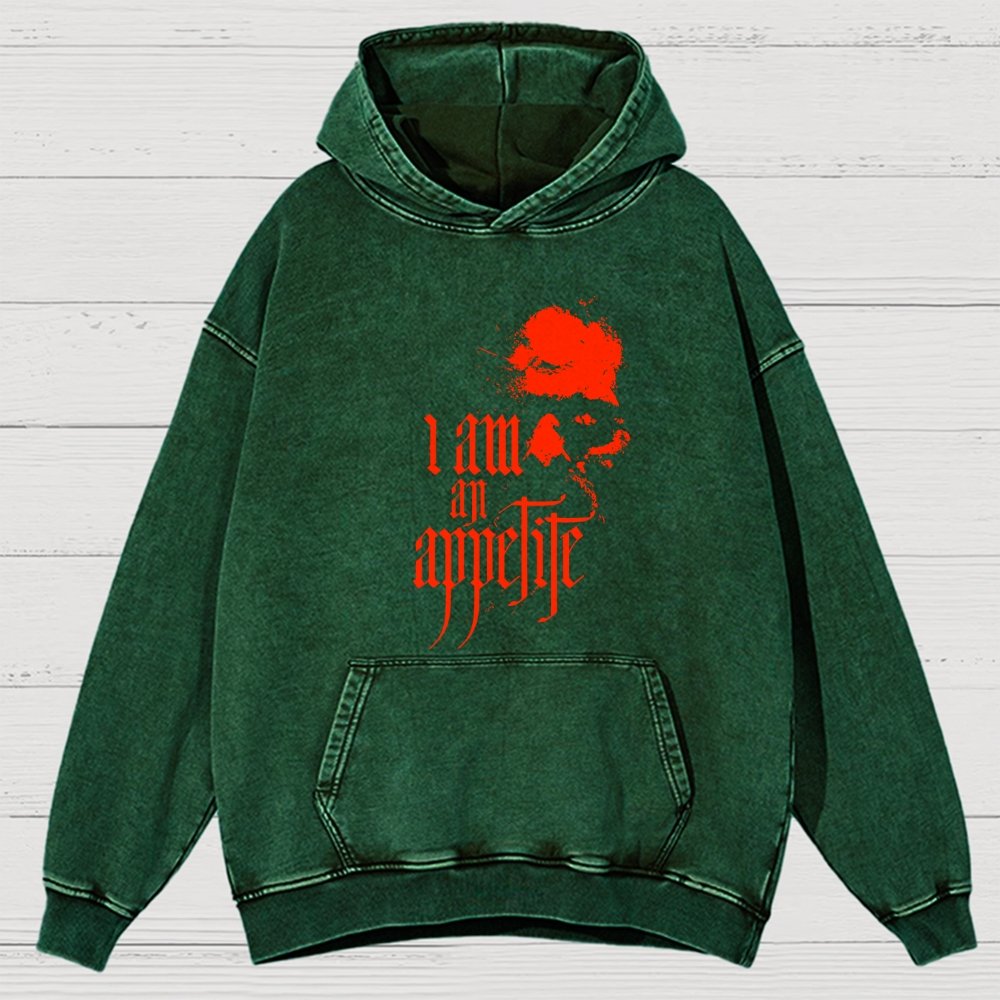 I Am An Appetite Vintage Distressed Hoodie