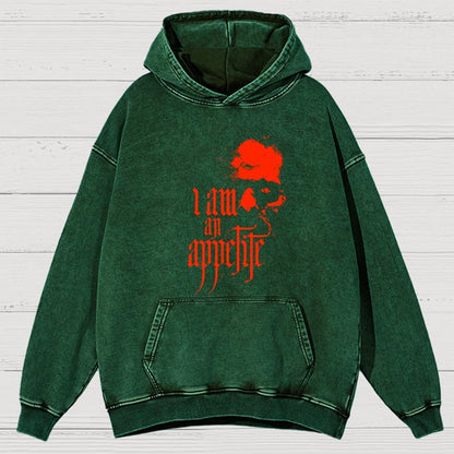 I Am An Appetite Vintage Distressed Hoodie