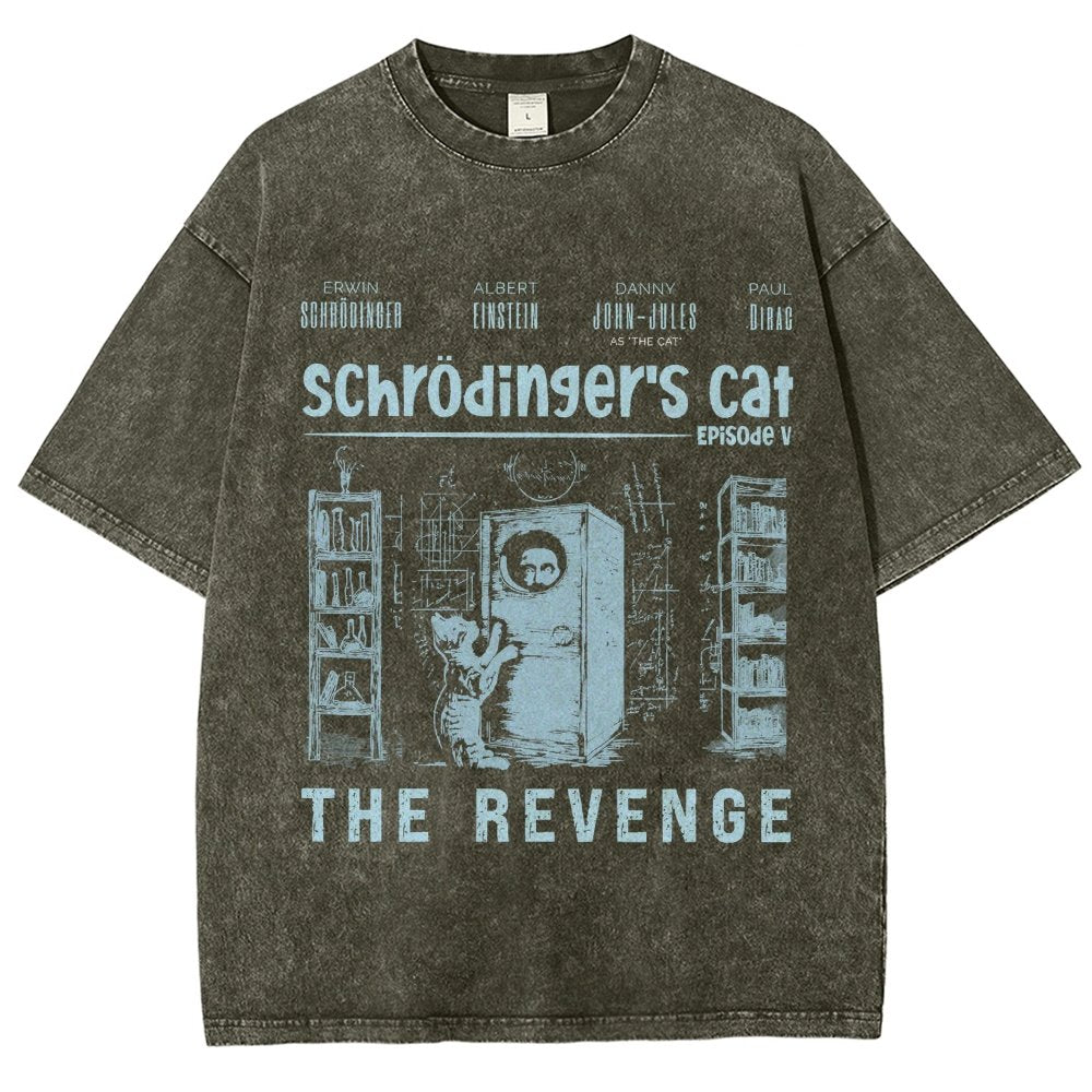 Schrödinger's Cat Revenge Vintage Distressed T-shirt