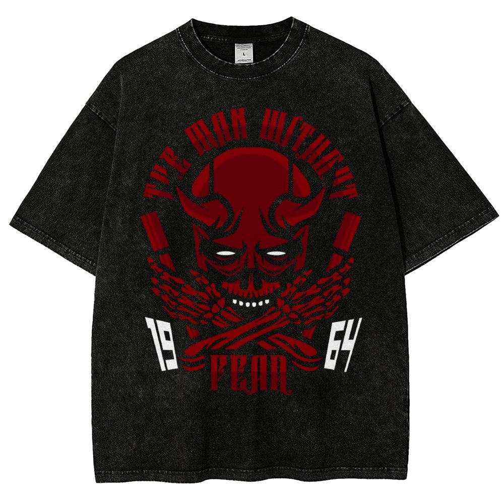 Devil Skull Vintage Distressed T-shirt