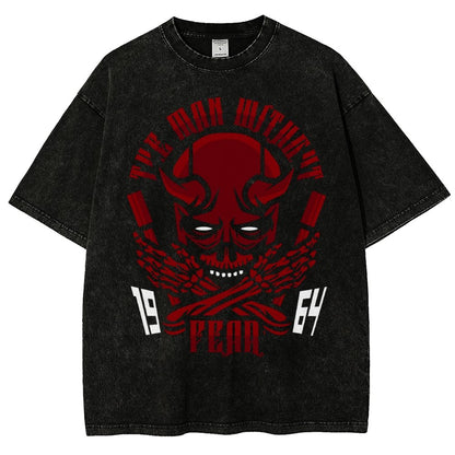 Devil Skull Vintage Distressed T-shirt
